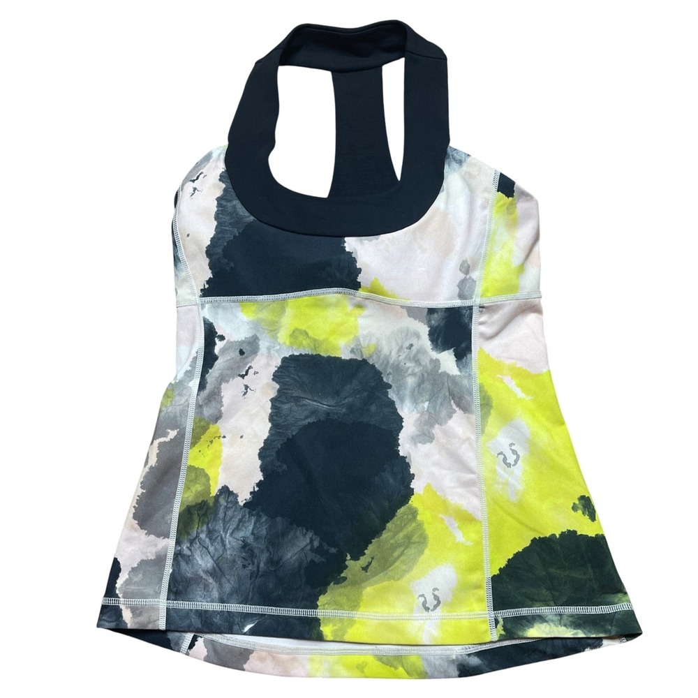 Lululemon Cool Racerback Tank Top Abstract Floral Athletic Yoga‎ Womens